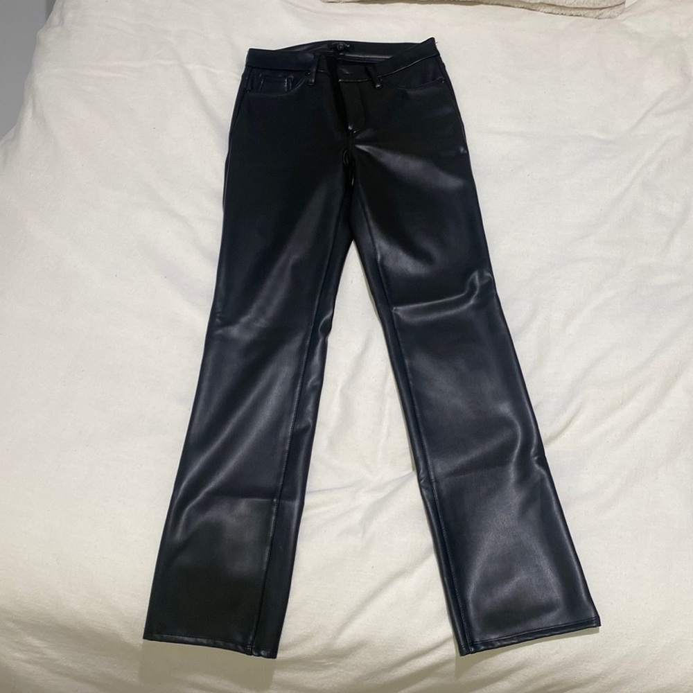 NYDJ Faux Leather Marilyn Straight Pants
